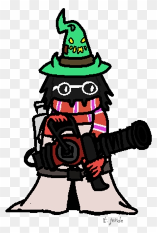 Ralsei With A Gun Clipart
