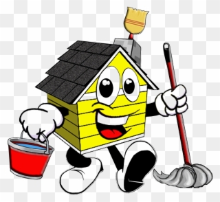 Cleaning Clipart Trans - House Cleaning Cartoon - Png Download