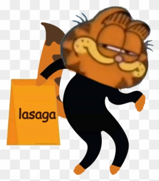 Garfield Garfielf Lasaga Lasagna Meme Shitpost Hes - Sticker Del Zorrito Clipart