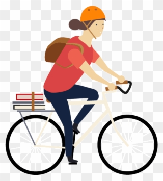 Cycling Clipart Animation - Transparent Cycling Gif - Png Download