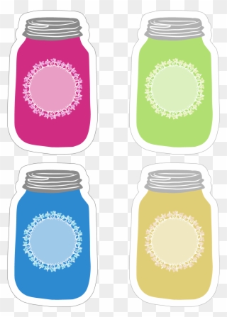 Colorful Mason Jar Tag Collection Free Printable - Mason Jar Tag Clipart