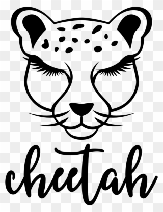 Cheetah Cheetahs Bigcats Bigcat Outline Outlines - Cheetah Svg Clipart