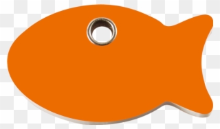 Fish Plastic Pet Tag - Orange Clipart