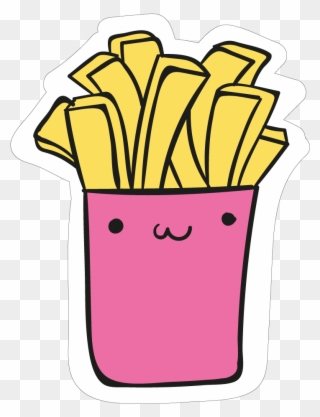 Chips Transparent Cute Clip Art Freeuse - French Fries Drawing Transparent - Png Download