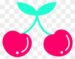 Cherries Aqua - Circle Clipart