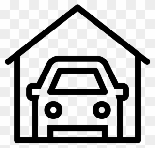 This Is A Car Inside Of A Structure That Is Shaped - Home Automation Icon Clipart