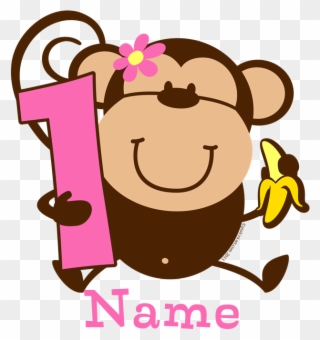 Favorite - Monkey Long Sleeve Pink Shirt Clipart