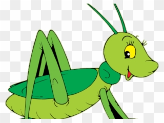 Cricket Clipart Transparent - Cartoon Grasshopper Png