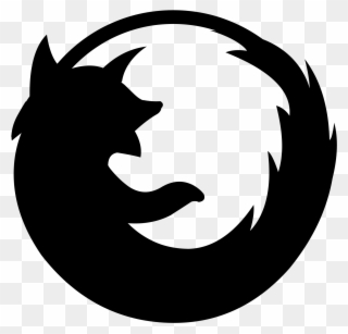 Firefox Icon - Firefox Logo Black And White Clipart