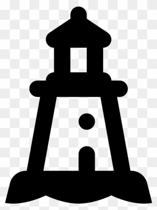 White Lighthouse Icon - Bell Tower Clipart
