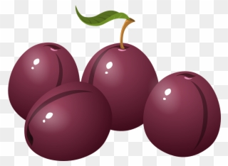 Fruit Snack Clipart - Plum Fruit Clip Art - Png Download