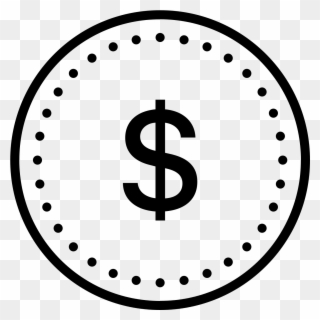 Dollar Icon Black Png - Circle For Icons Clipart
