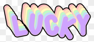 Lucky Şanş Text Typography Writing Yazı Cute Kawaii - Text Clipart