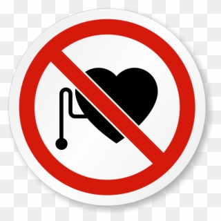 No Pacemakers Wearer Symbol Circle Iso Prohibition - Internet And Phone Outage Clipart