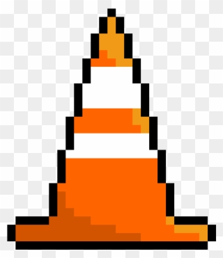 Traffic Cone - Spaceship Pixel Art Png Clipart