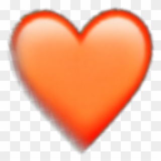 Orange Heart Emoji Iphone Sticker Random Remixit 🧡 - Heart Clipart