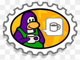 Club Clipart Coffee Meeting - Club Penguin Stamps - Png Download