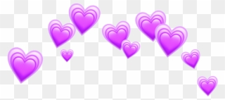 Heart Hearts Purple Crown Tumblr Emoji - Heart Clipart