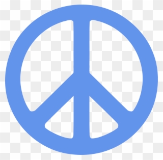 Peace Symbol Vector - Blue Peace Sign Clip Art - Png Download