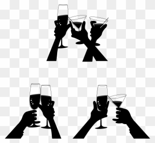 Png Library Stock Champagne At Getdrawings Com Free - Toast Silhouette Clipart
