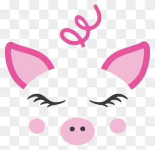 Download Cute Animal Face Vinyl Decals Pig Face Svg Free Clipart 1878457 Pinclipart