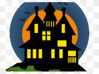 Black Haunted House Clipart - Png Download