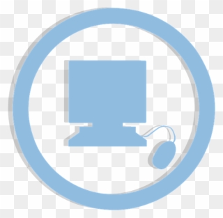 Computer Clipart Blue - Sticker - Png Download