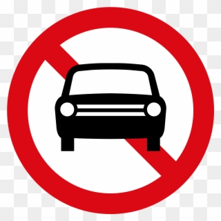 Open - No Entry For Vehicles Sign Clipart