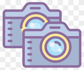 This Icon Is Two Cameras, One Below The Other - Camera Clipart