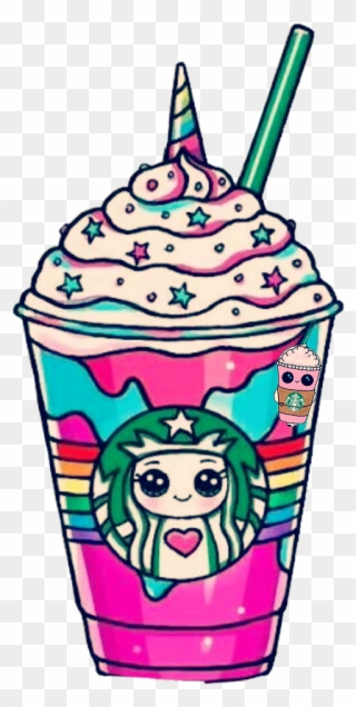 Largest Collection Of Free To Edit Frappuccinostickerremix - Draw So Cute Unicorn Starbucks Clipart