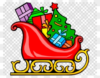 Santa's Sleigh With Presents Clipart Santa Claus Sled - Sleigh Clipart - Png Download