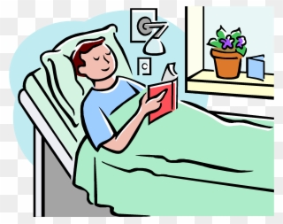 Clip Art Sick Man Transprent Png - Hospital Bed Clip Art Transparent Png