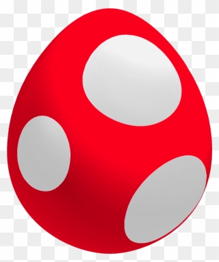 Red Egg - Mario Red Yoshi Egg Clipart