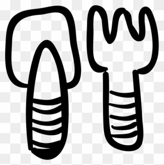 Spoon And Fork Kitchen Utensils Pair Of Toys Comments - Fork Clipart