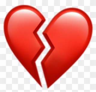 Heart Broken Brokenheart Sad Red Hearts - Small Love Heart Emoji Clipart