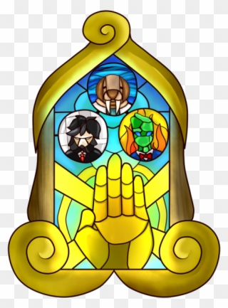 Stained Glass Fk No - Cartoon Clipart