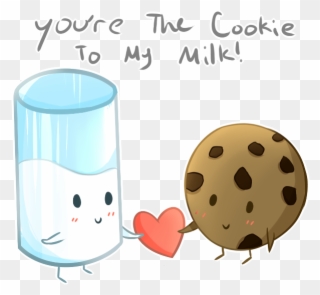 Sctext Text Cookie Milk Cute Love Drawing Ftestickers - You Are The Milk To My Cookie Clipart