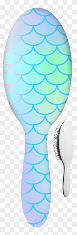 Iridescent Mermaid Hair Brush - Hairbrush Clipart