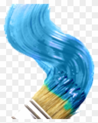 Paint Brush Clipart Transparent Background - Blue Paint Brush - Png Download