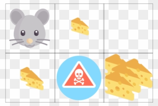 Our Simple Mouse Agent Exploring For Cheese - Q-learning Clipart