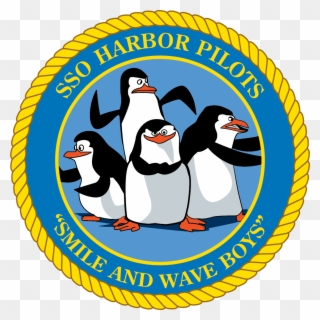 Sso Harbor Pilots Patch - Madagascar Penguins Clipart