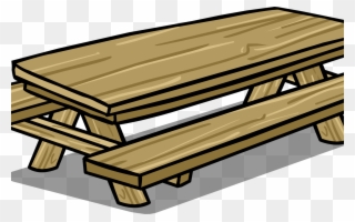 Image Picnic Table Sprite 007png Club Penguin Wiki - Transparent Cartoon Picnic Table Clipart