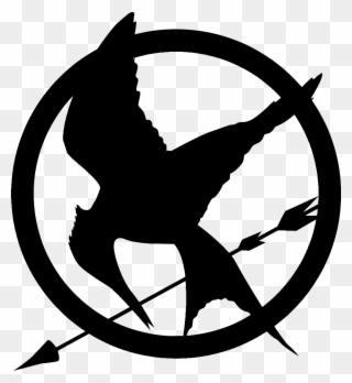 Tordo Jogos Vorazes Preto E Branco - Hunger Games Symbol Clipart