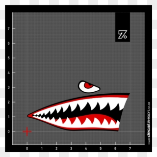 Shark Teeth Sticker Set A Png Bike Shark Teeth Stickers - Old English Number 6 Clipart