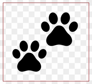Best Cat Paw Drawing On Clipartmag Of - Black And White Paw Print Clip Art - Png Download