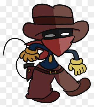 The Color Of His Bandana Determines The Type Of Powered - Bandito Clipart
