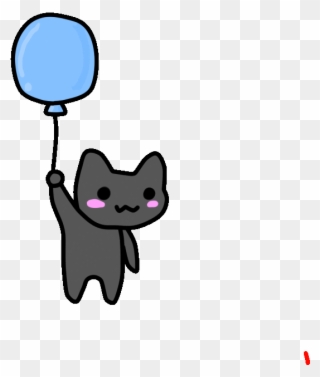 Nyan Balloon W Fireworks - Cartoon Cat Gif No Background Clipart