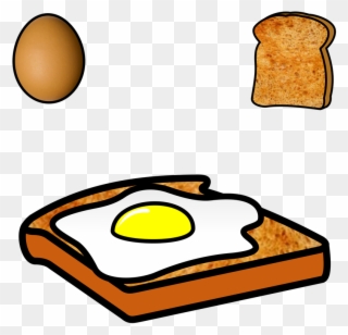 Picture - Egg On Toast Clipart - Png Download