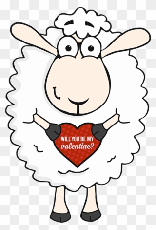 Morris The Sheep Valentine's Day Messages Sticker-2 - Preschool Clipart