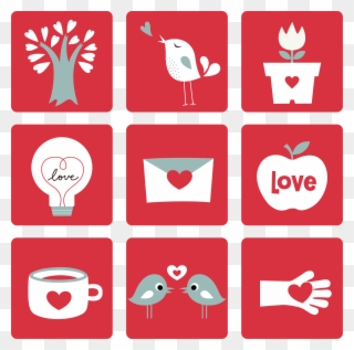 На Февраля 14, - Love Icons Free Vector Clipart